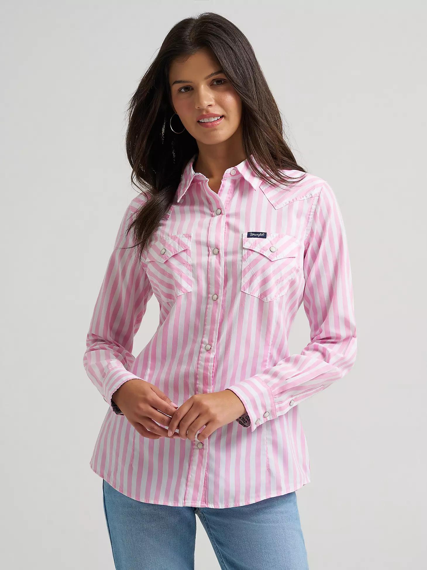 Women's Wrangler Olivia Western Slim Snap Shirt | Women's TOPS | Wrangler® Product Image