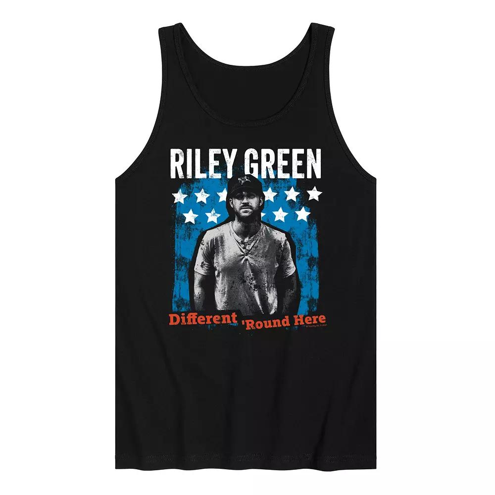 Men's Riley Green Different Round Here Graphic Tank Top,  Product Image