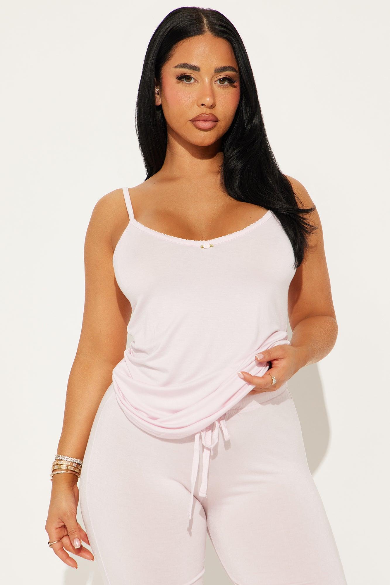 Comfy In Bed Cami PJ Pant Set - Pink Product Image