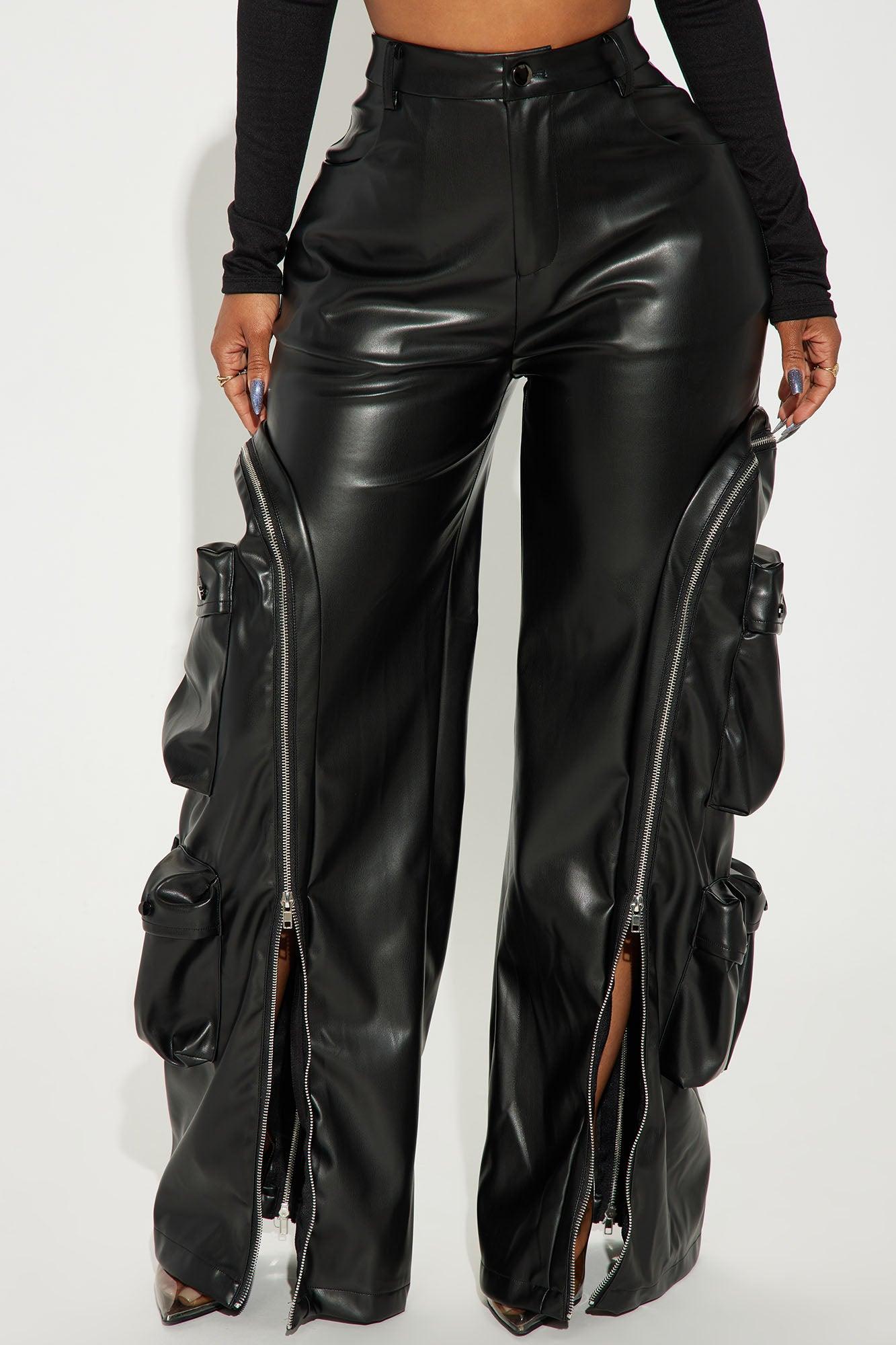 Barely Holdin' On Faux Leather Pant - Black Product Image