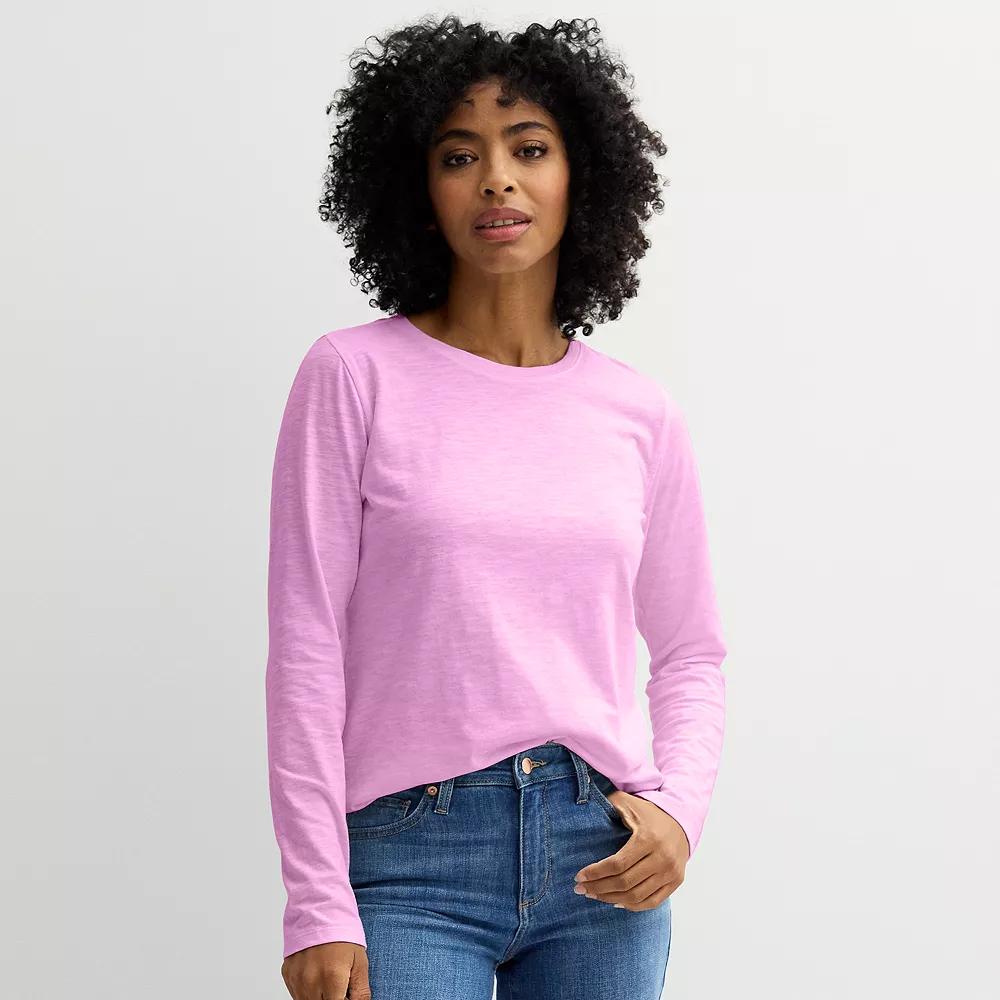 Women's Sonoma Goods For Life® Everyday Long Sleeve Crewneck Tee,  Product Image