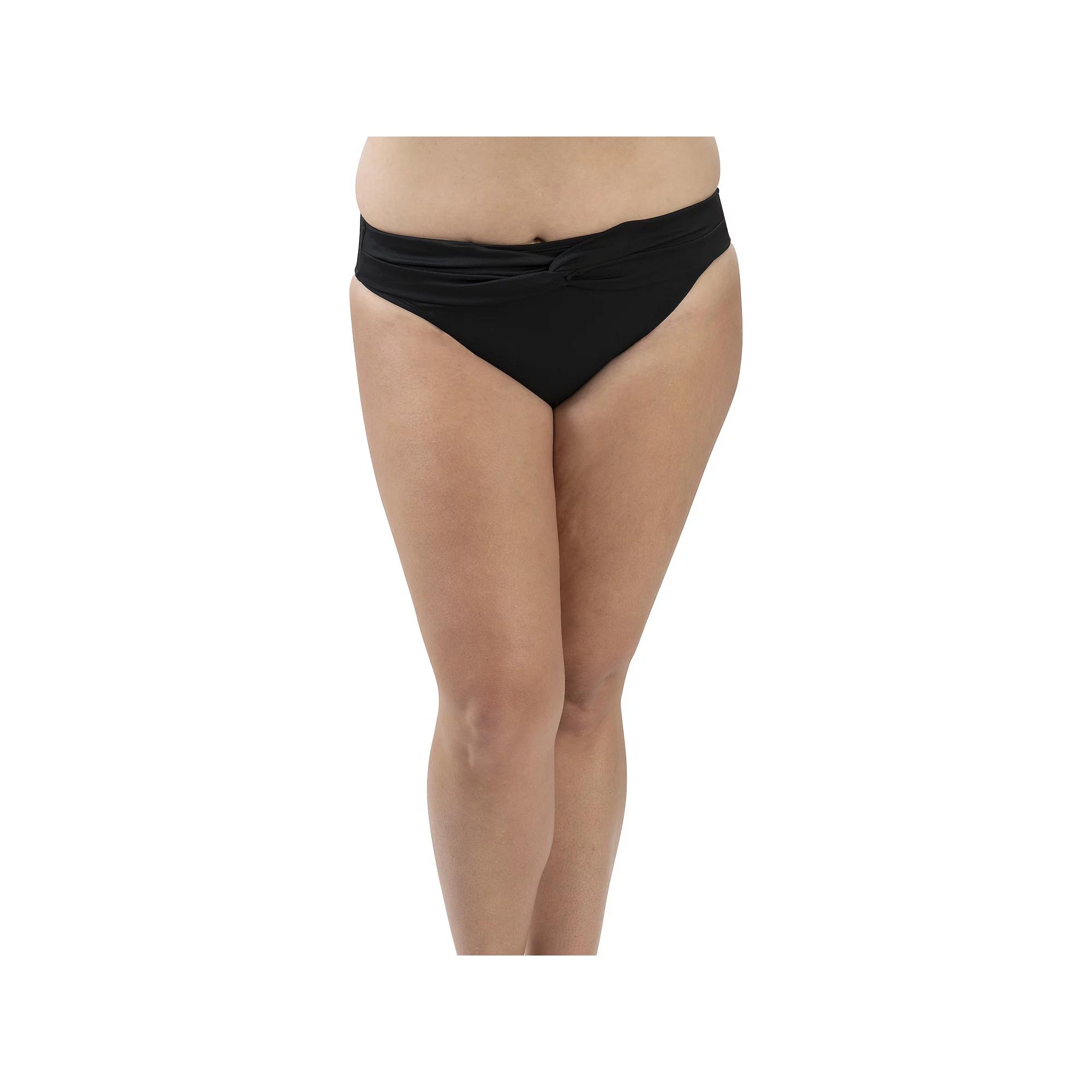 Women's Dolfin Aquashape UPF 50+ Solid Knot-Front Swim Briefs,  Product Image