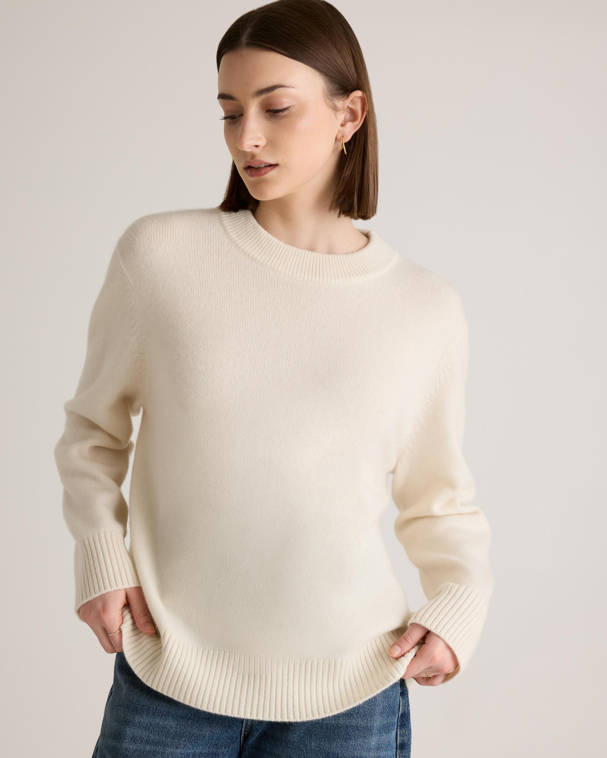 Quince | Women's Mongolian Cashmere Oversized Crewneck Sweater Product Image