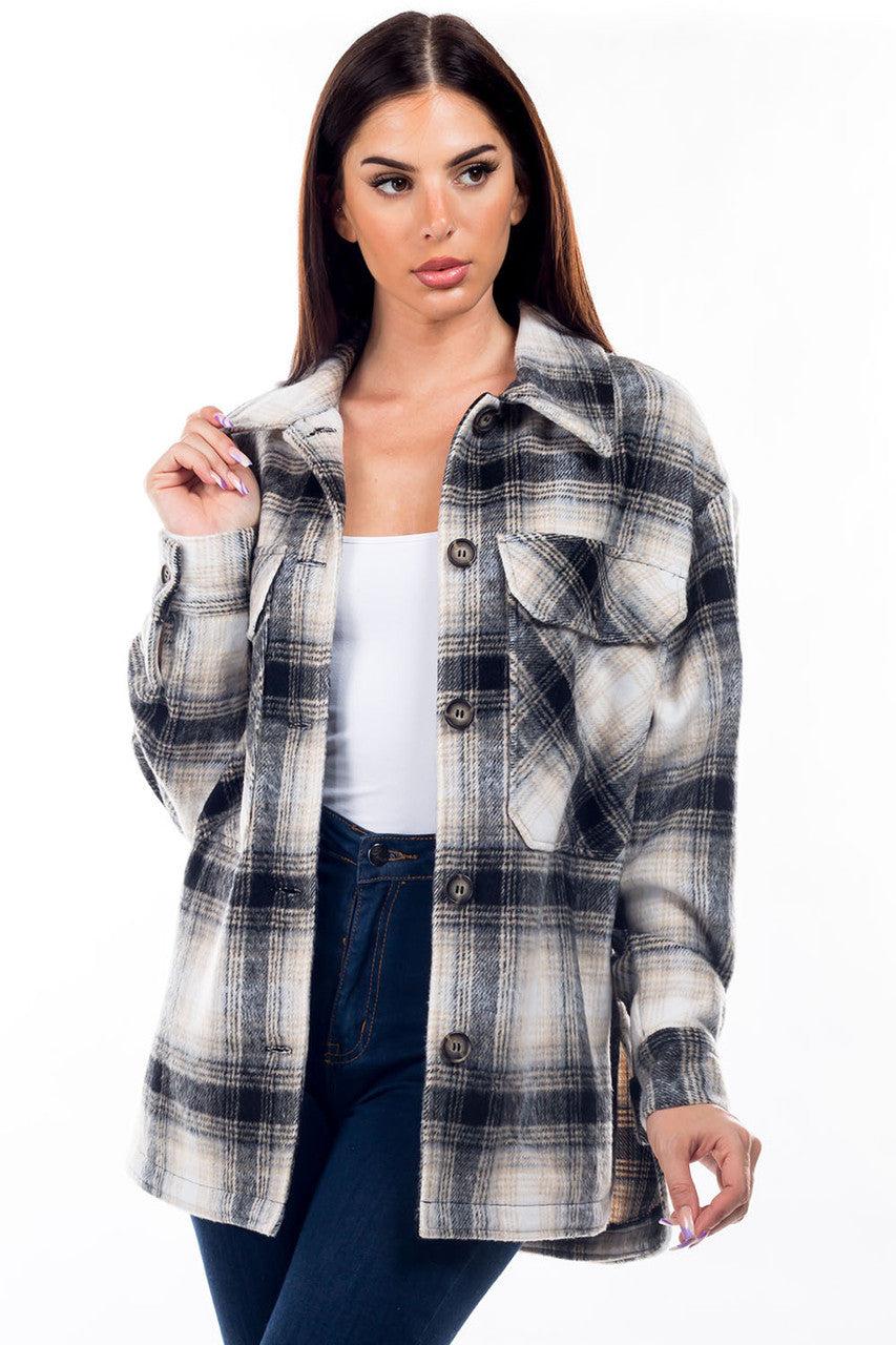 Chandra Plaid Shacket Product Image