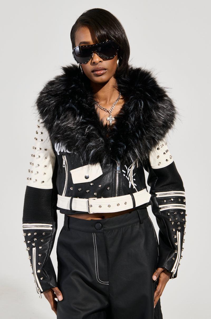 FROM THE BRONX FUR TRIM MOTO Product Image