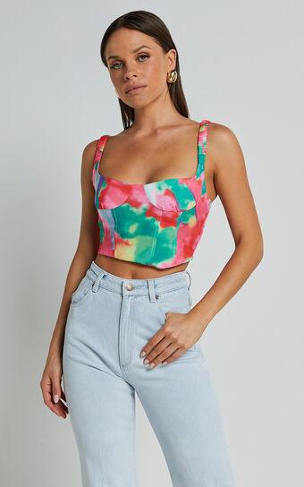 Ritchel Top - Colourful Corset Top in Multi Product Image