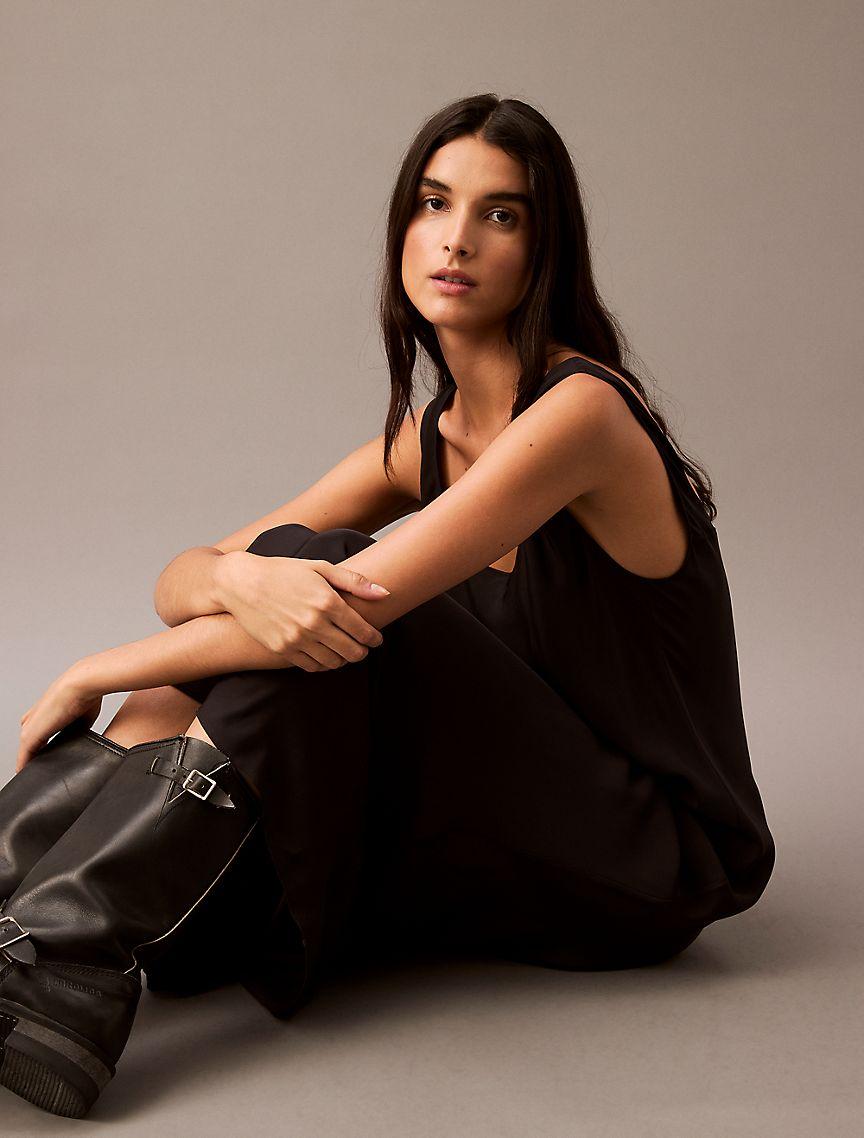 Viscose Twill Maxi Slip Dress Product Image