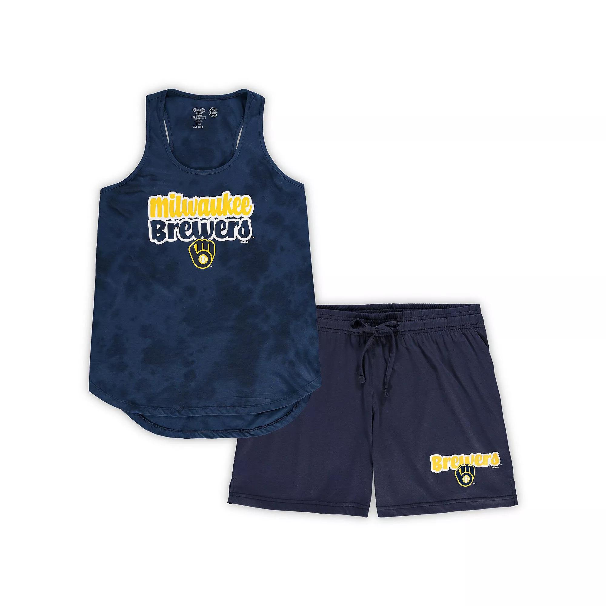 Women's Concepts Sport Navy Milwaukee Brewers Plus  Product Image