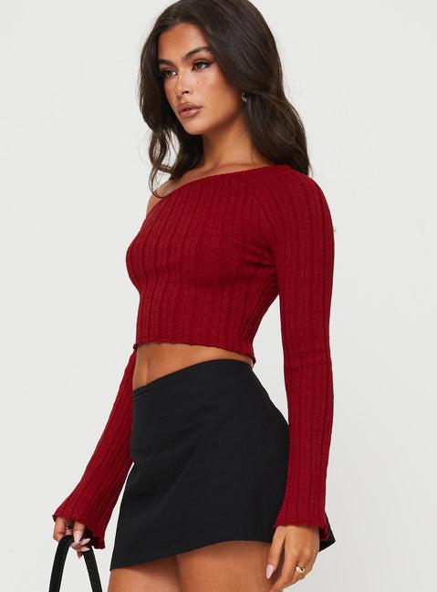 Santorini Knit Top Red Product Image