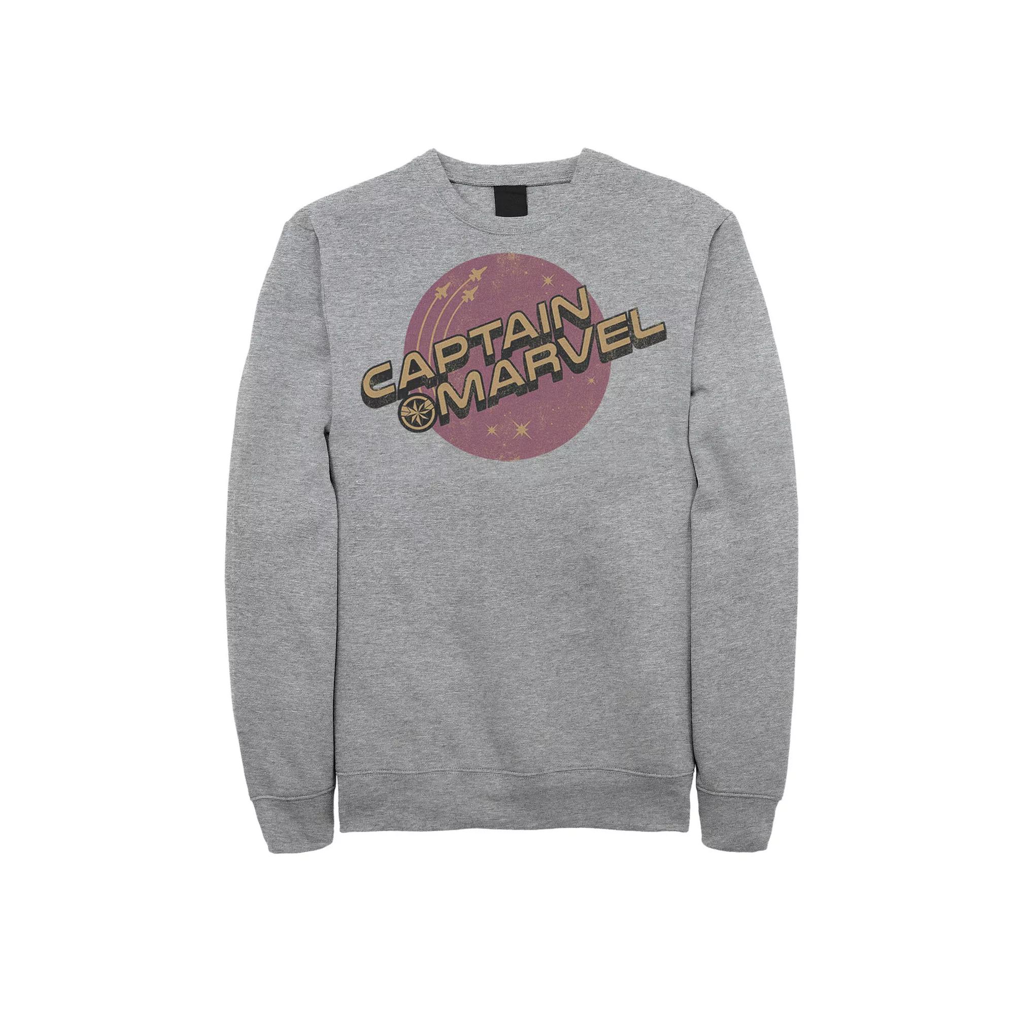 Men's Marvel Captain Marvel Purple Planet Logo Sweatshirt,  Product Image