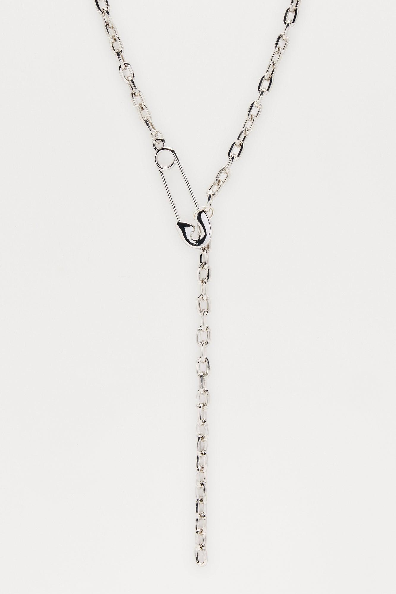 Caspers Lariet Link Chain - Silver Male Product Image