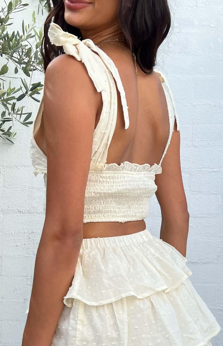 Madelyn Cream Shoulder Tie Top Product Image