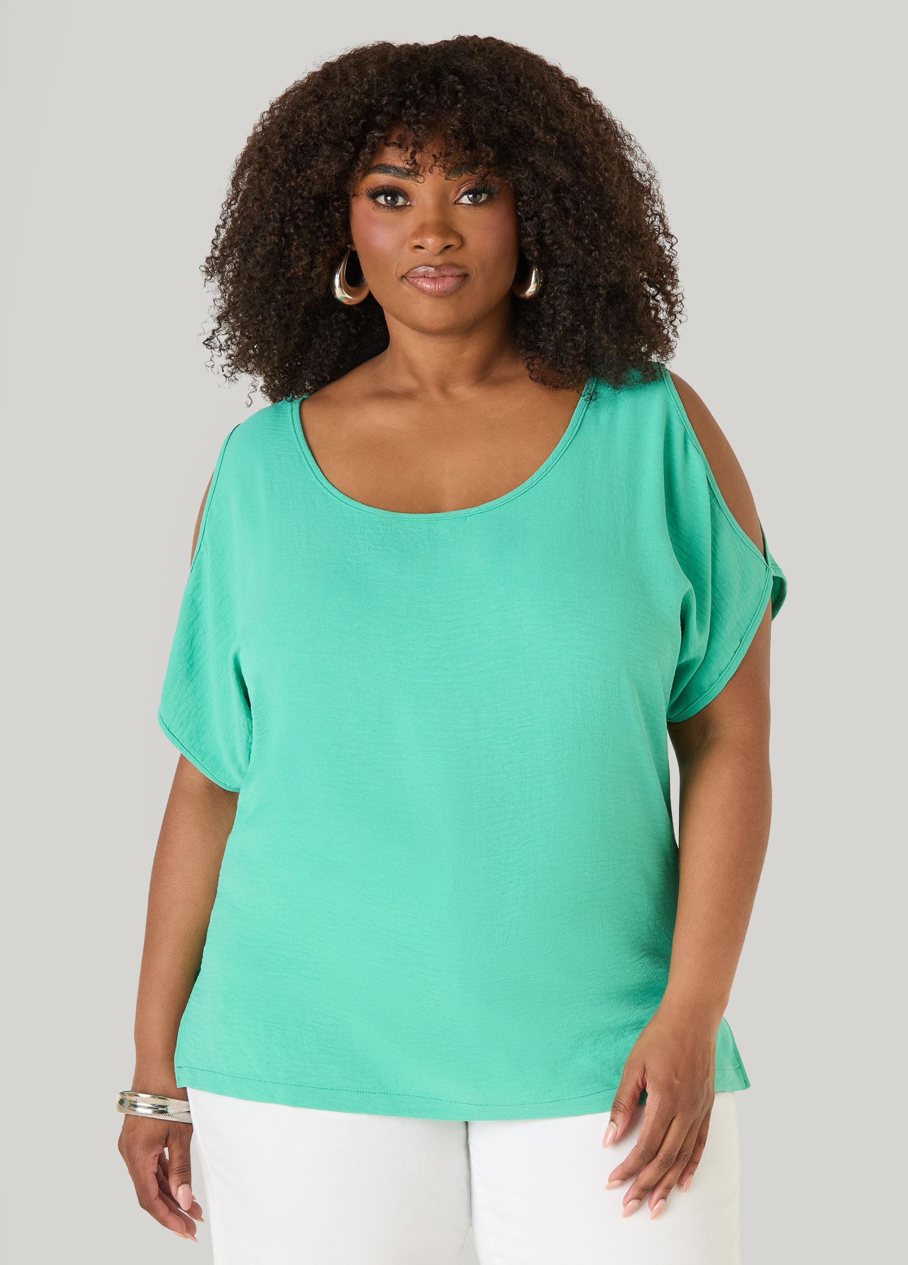 Textured Cold Shoulder Top Product Image