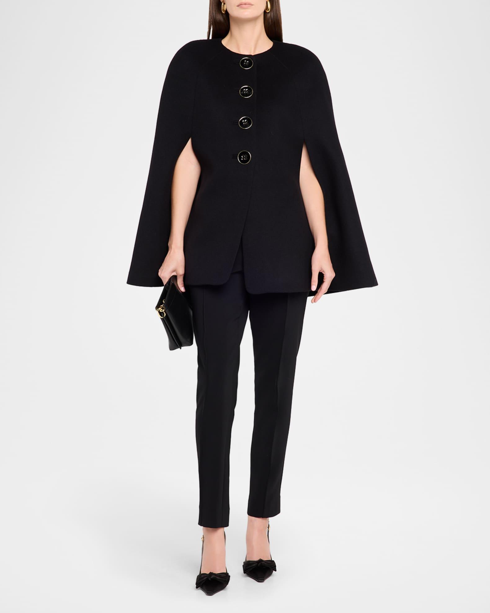 Button-Front Wool Cape Product Image