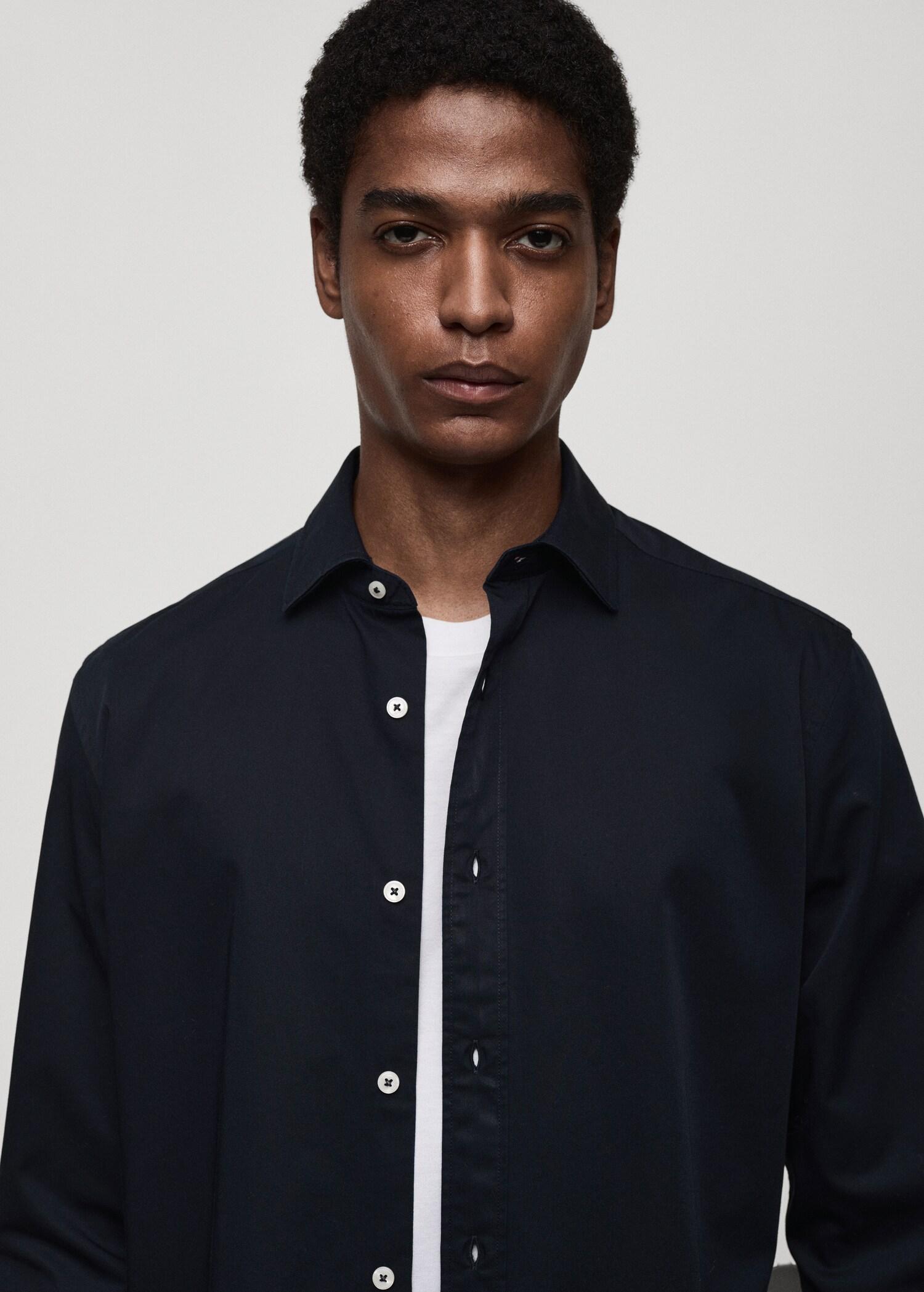 100% cotton regular fit shirt - Men | MANGO USA Product Image