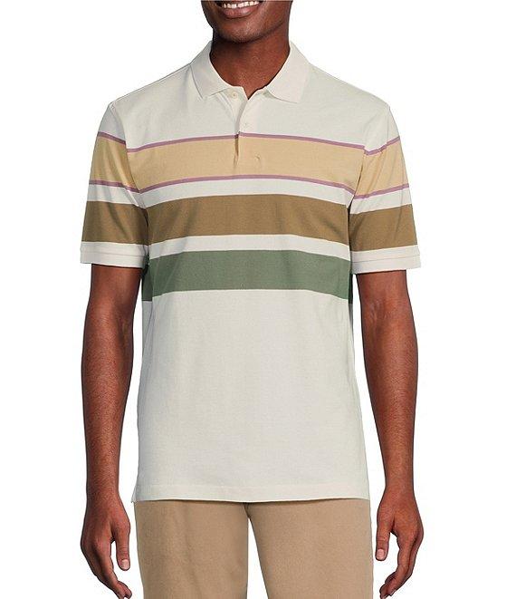 Cremieux Blue Label Cape Town Collection Striped Short Sleeve Polo Shirt Product Image