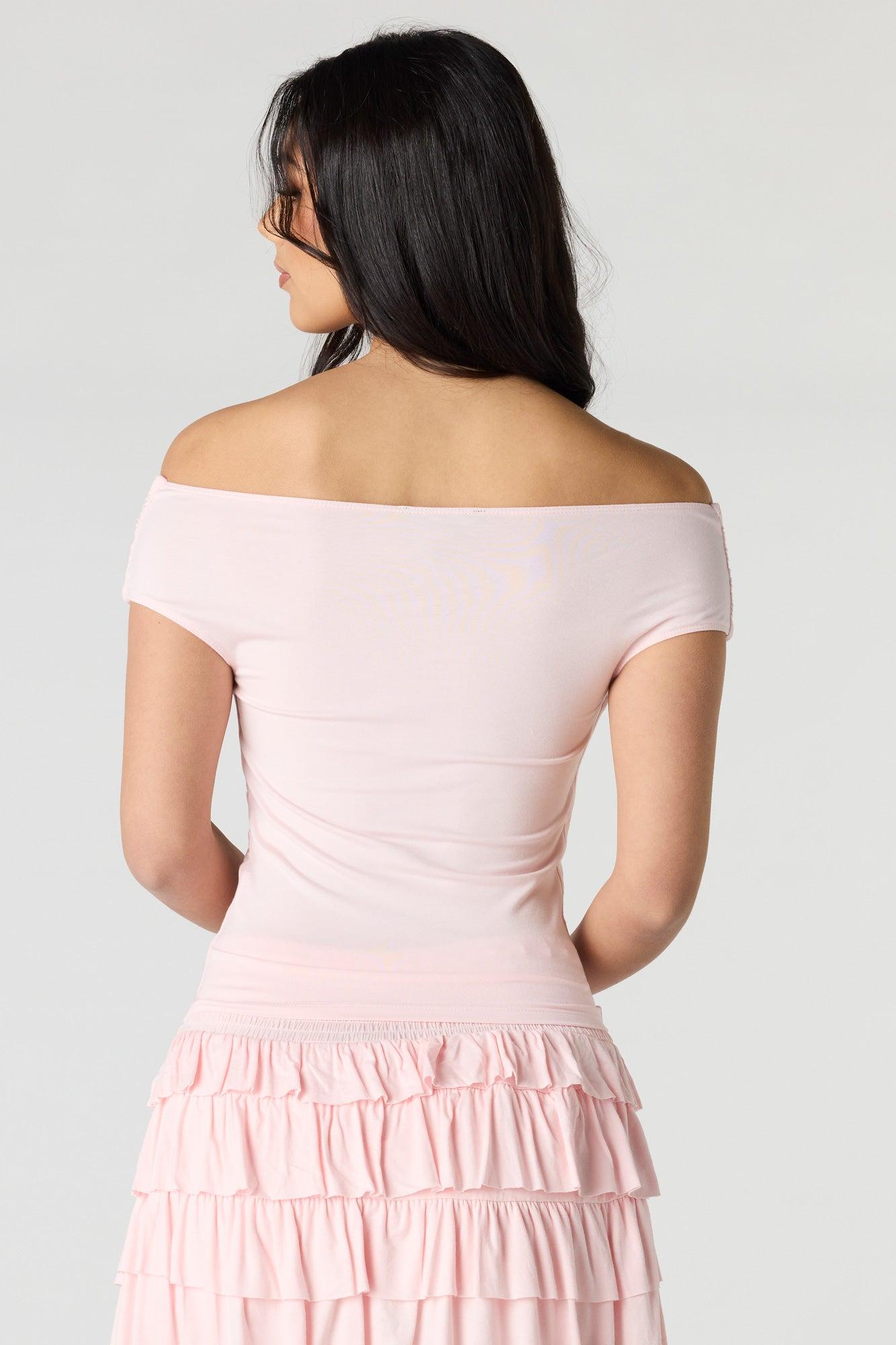 Ruched Off Shoulder Top Female Product Image