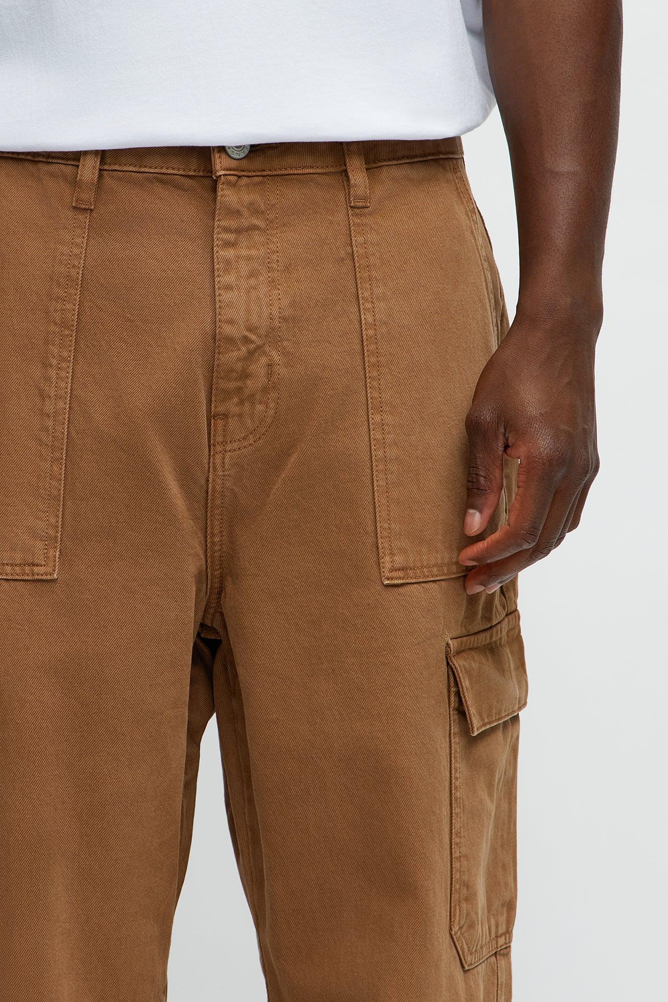 Build Up Baggy Cargo Jeans - Brown Male Product Image