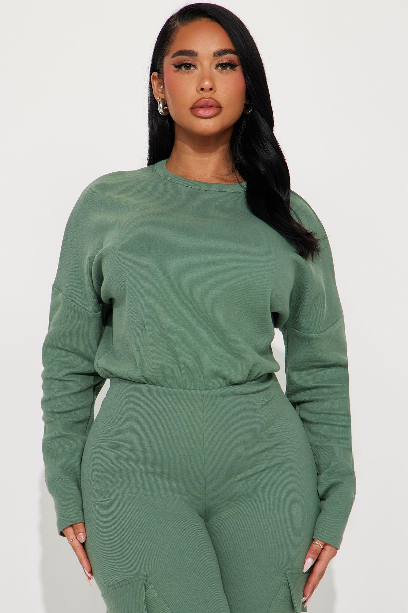 Airport Lounging Jumpsuit - Green Product Image