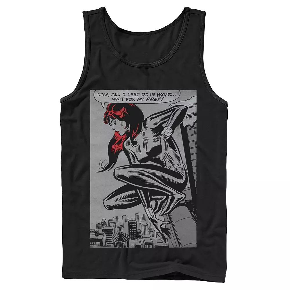 Men's Marvel Black Widow Classic Retro Panel Art Tank Top,  Product Image