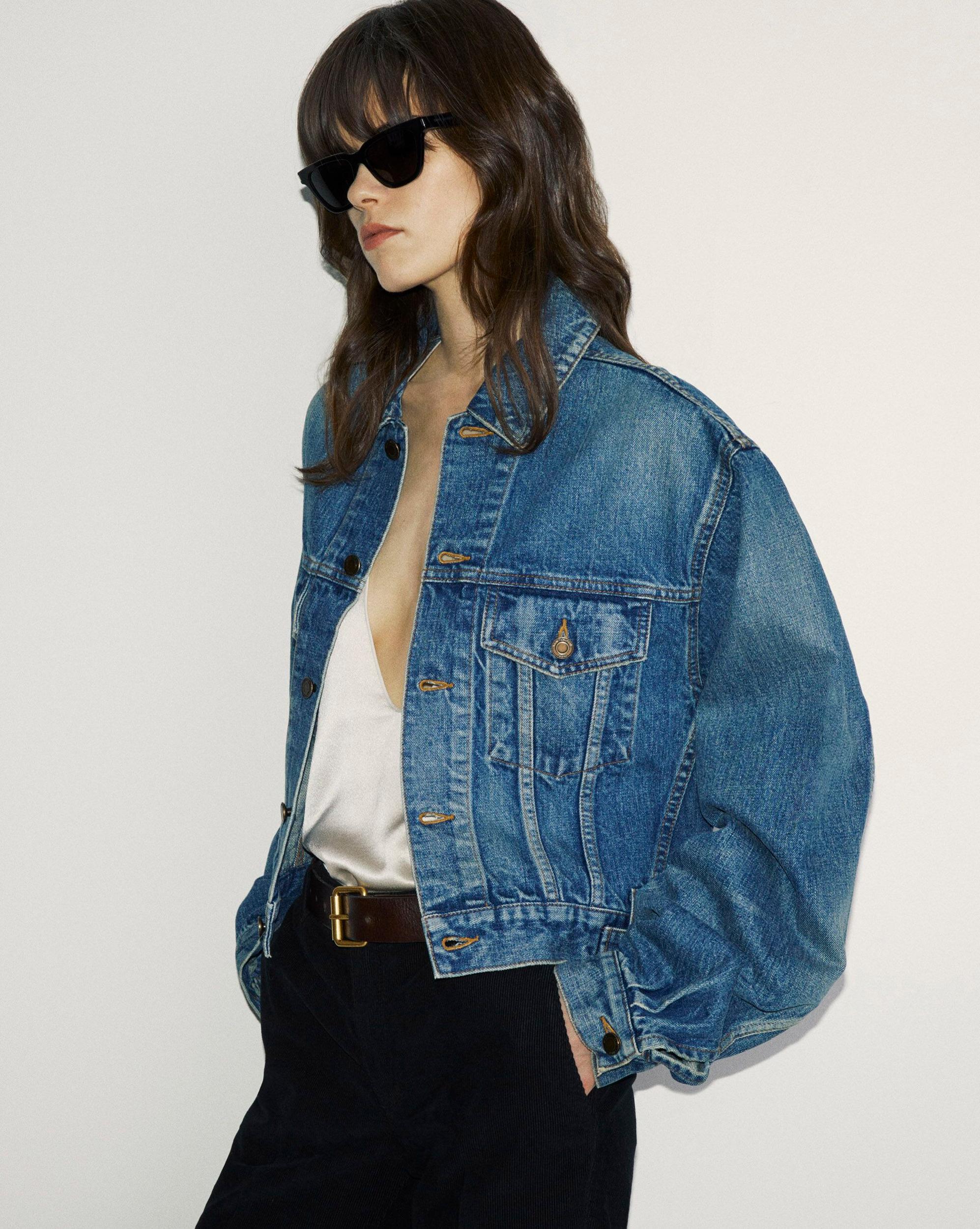 80's Jacket in Vintage Blue Denim Product Image