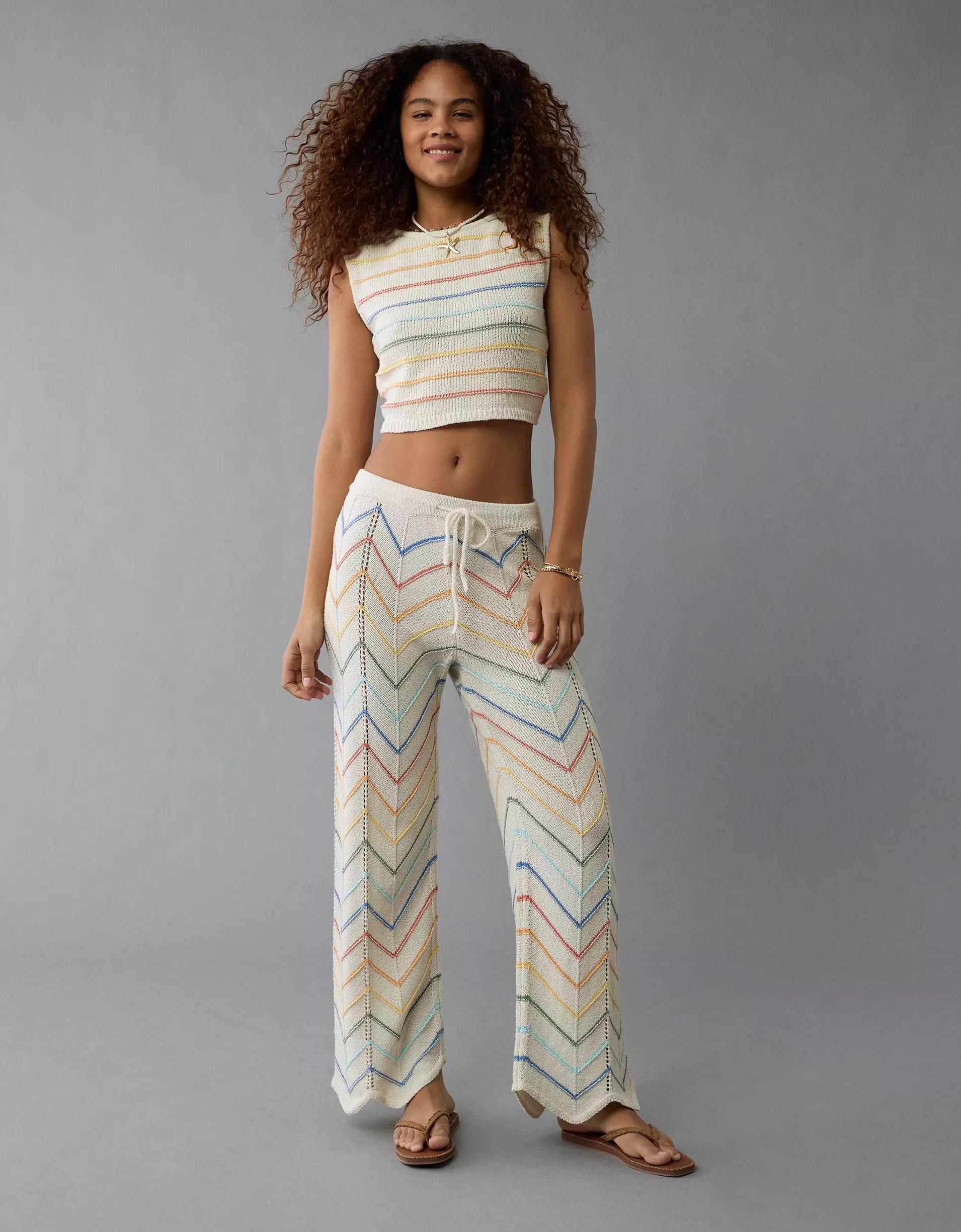 AE Pride Cropped Tie Back Sweater Tank Top Product Image