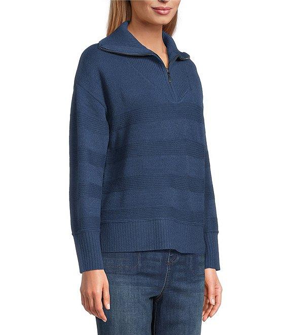 Westbound Long Sleeve Quarter Zip Hi-Low Sweater Product Image