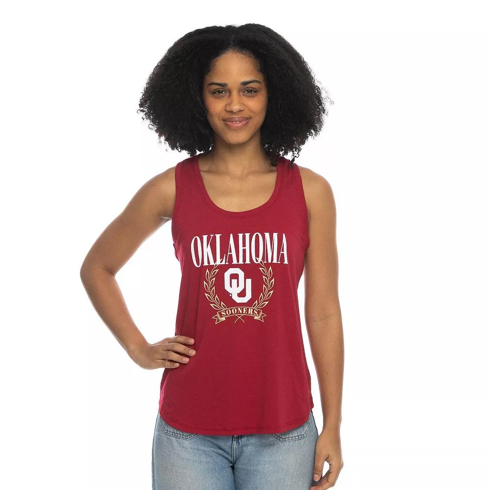 Women's ZooZatz Crimson Oklahoma Sooners Everyday Tri-Blend Tank Top,  Product Image