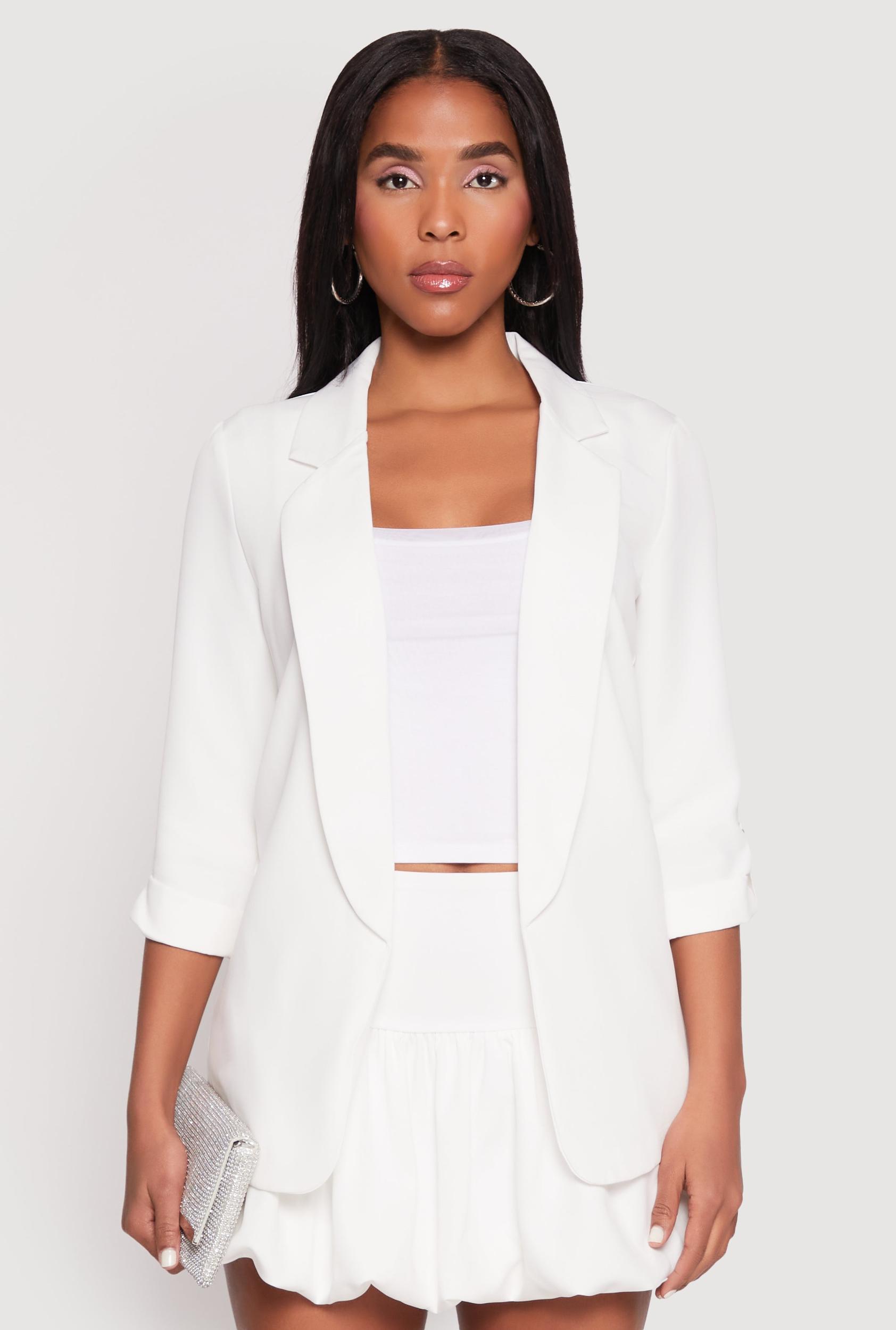 Womens Quarter Tabbed Sleeve Blazer Product Image