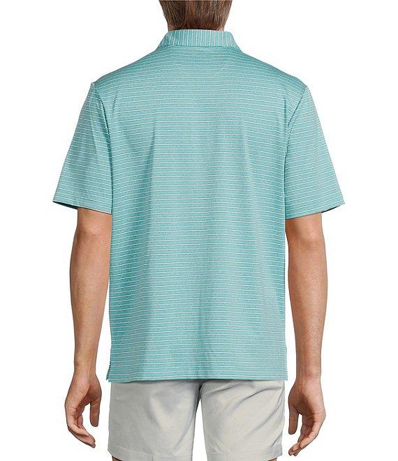 Roundtree & Yorke Performance Short Sleeve Stripe Print Polo Shirt Product Image