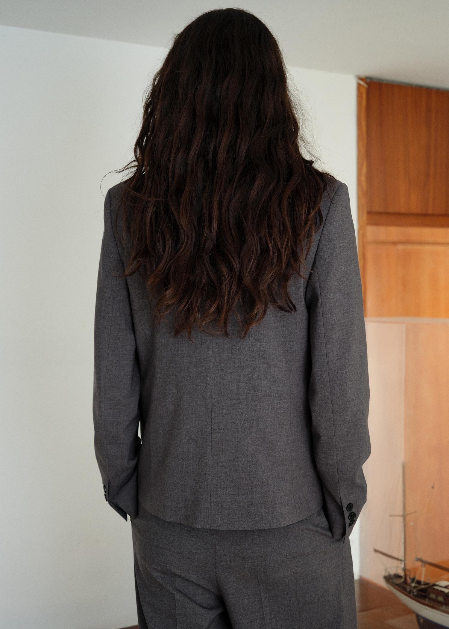 Straight button suit blazer - Women | MANGO USA Product Image