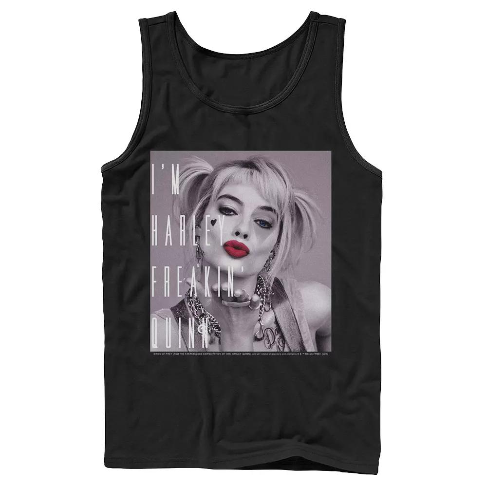 Men's DC Comics Birds Of Prey "I'm Harley Freakin' Quinn" Poster Tank Top,  Product Image