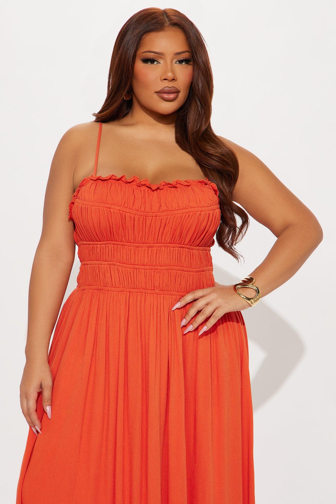Sierra Smocked Maxi Dress - Rust Female Product Image