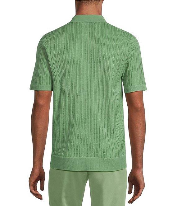 Murano From The Garden Collection Textured Short Sleeve Snit Polo Sweater Product Image