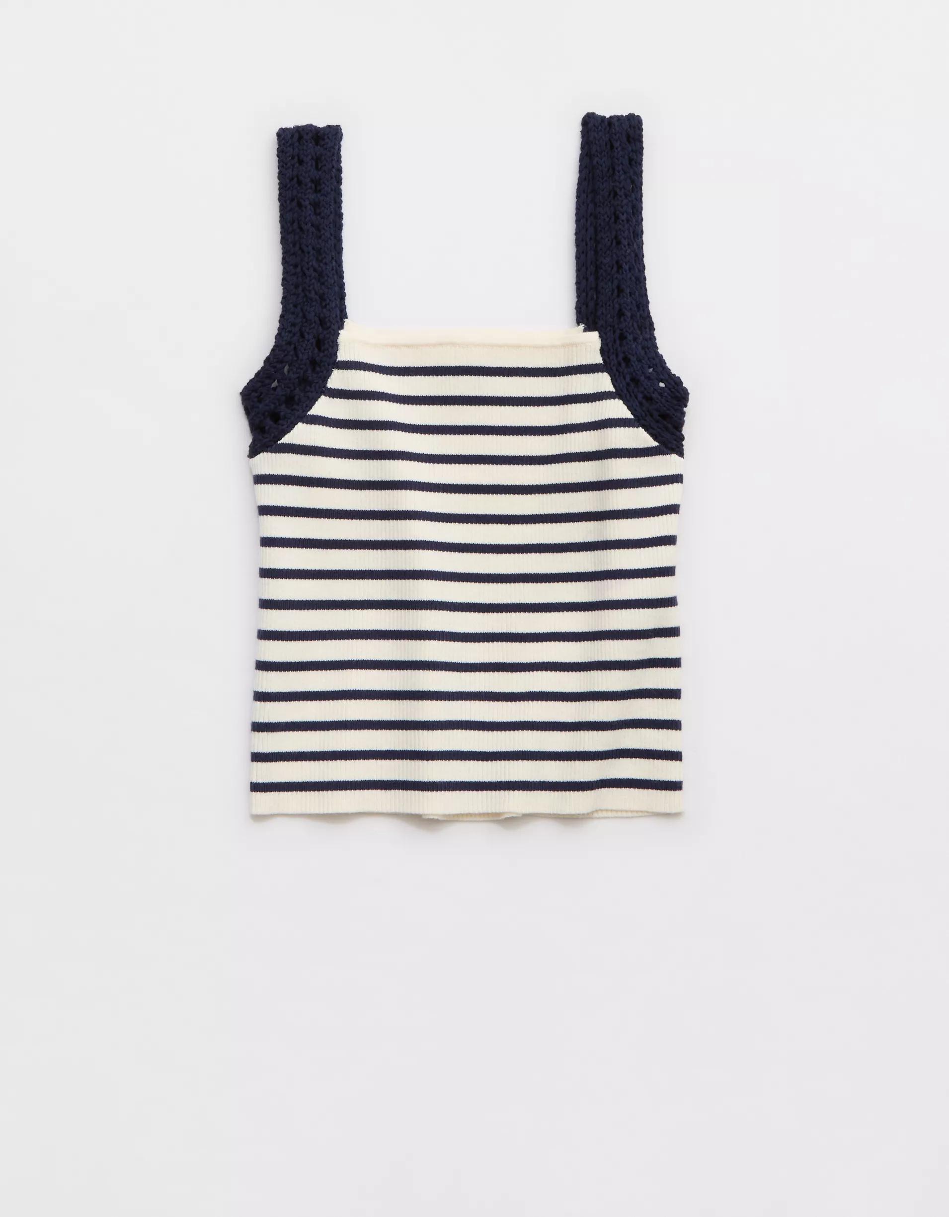 Aerie Crochet Sweater Tank Top Product Image