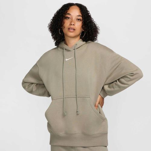 Nike Womens Nike Phoenix Fleece OS Pullover Hoodie - Womens Light Army/Sail Product Image