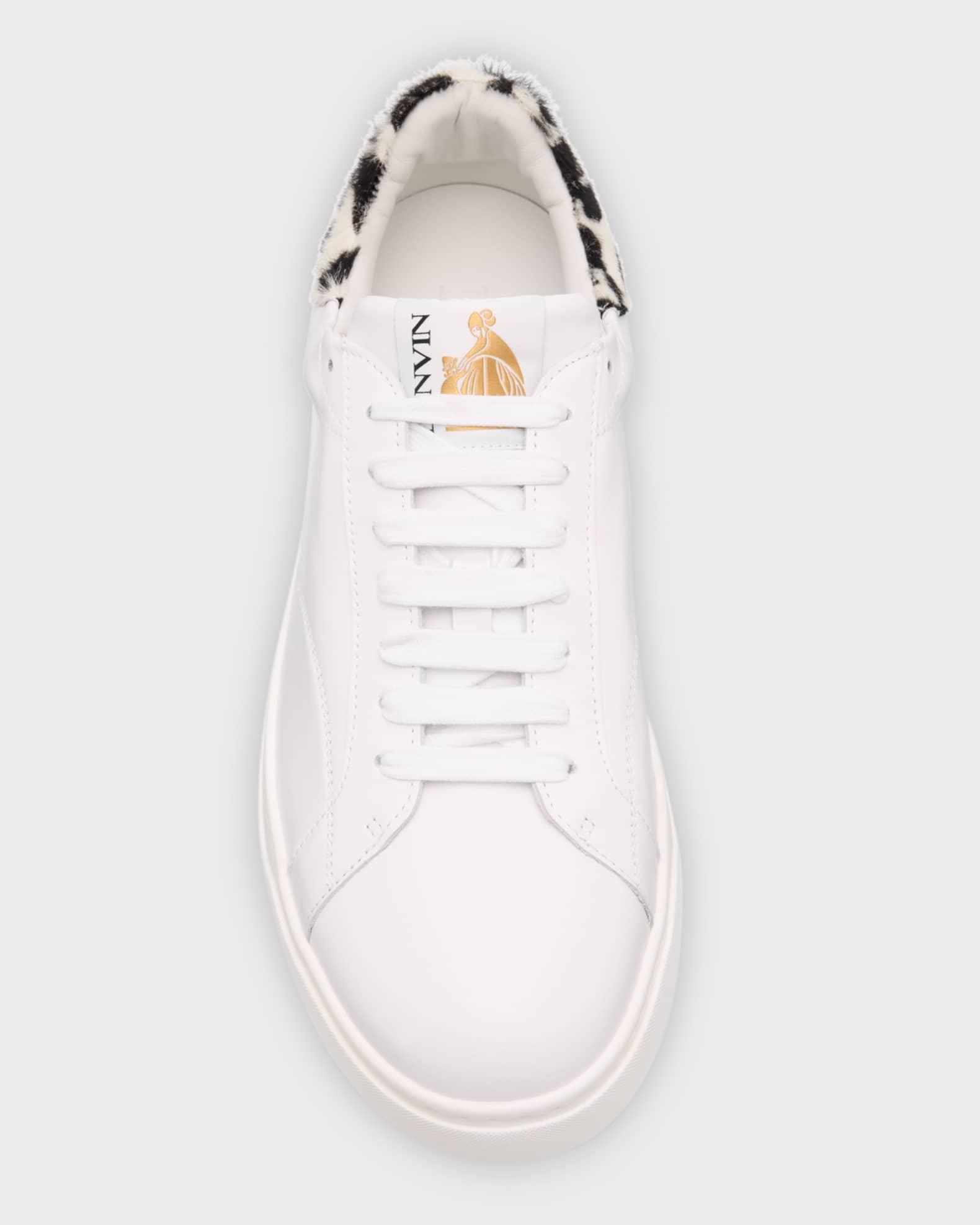 Men's DDB0 Leather and Calf Hair Low-Top Sneakers Product Image