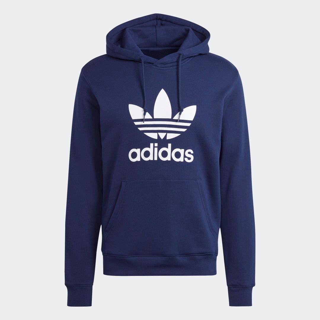 adidas Mens adidas Originals Trefoil Hoodie - Mens Night Indigo Product Image