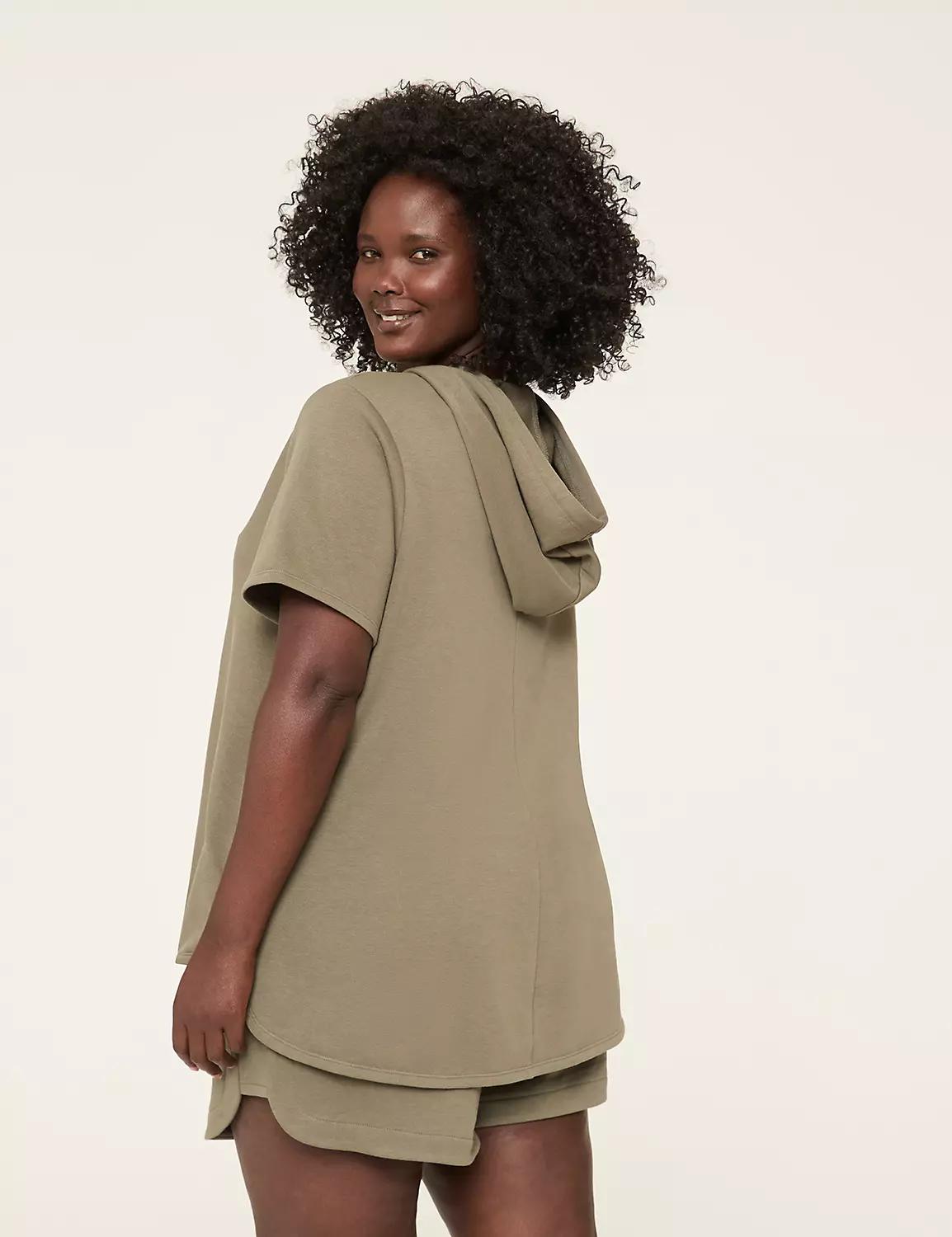 LIVI French Terry Short-Sleeve Hoodie Product Image