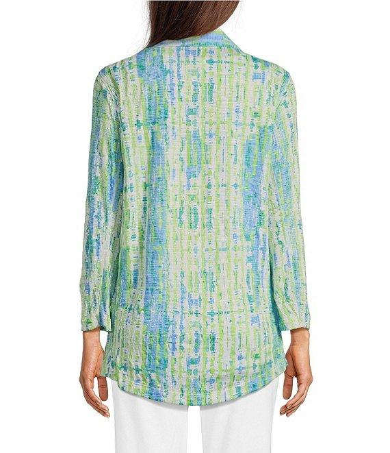 Ali Miles Green Abstract Print Button Front Tank Set Product Image