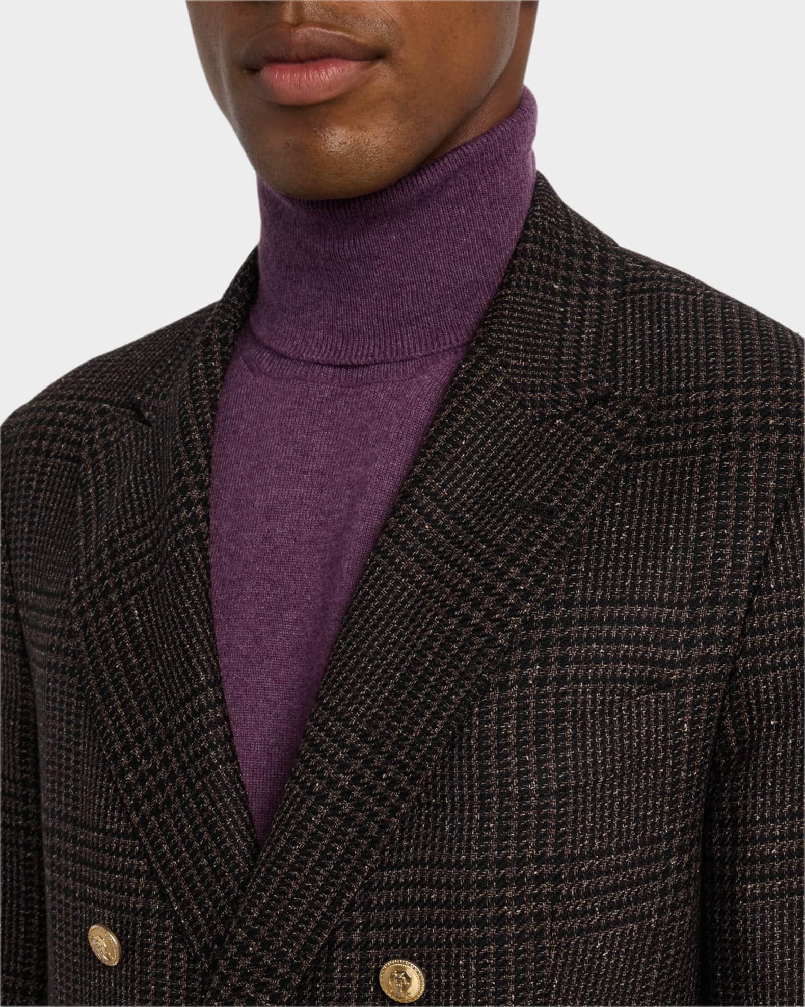 Men's Prince of Wales Double-Breasted Sport Coat Product Image