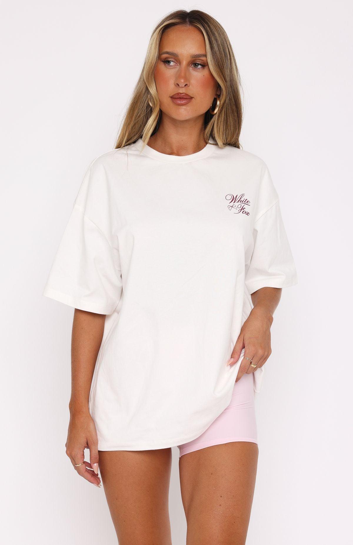 Pilates Princess Oversized Tee White Product Image