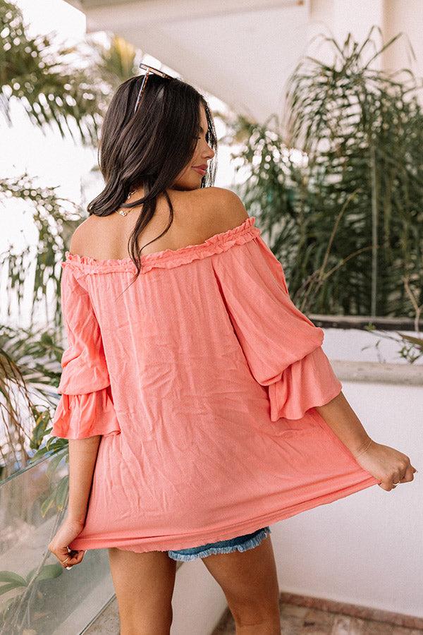 Patio Days Shift Top In Coral Product Image