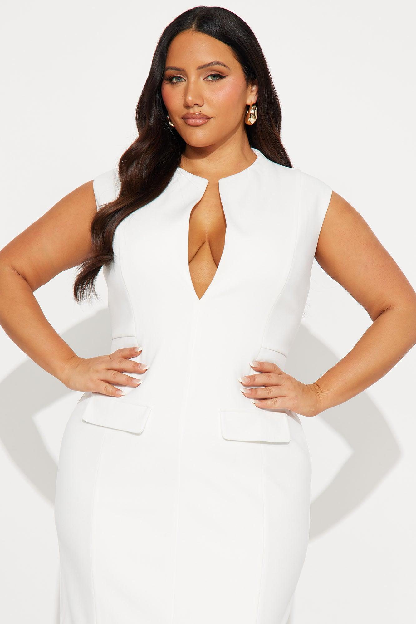 Boss Up Sleeveless Maxi Dress - White Female Product Image