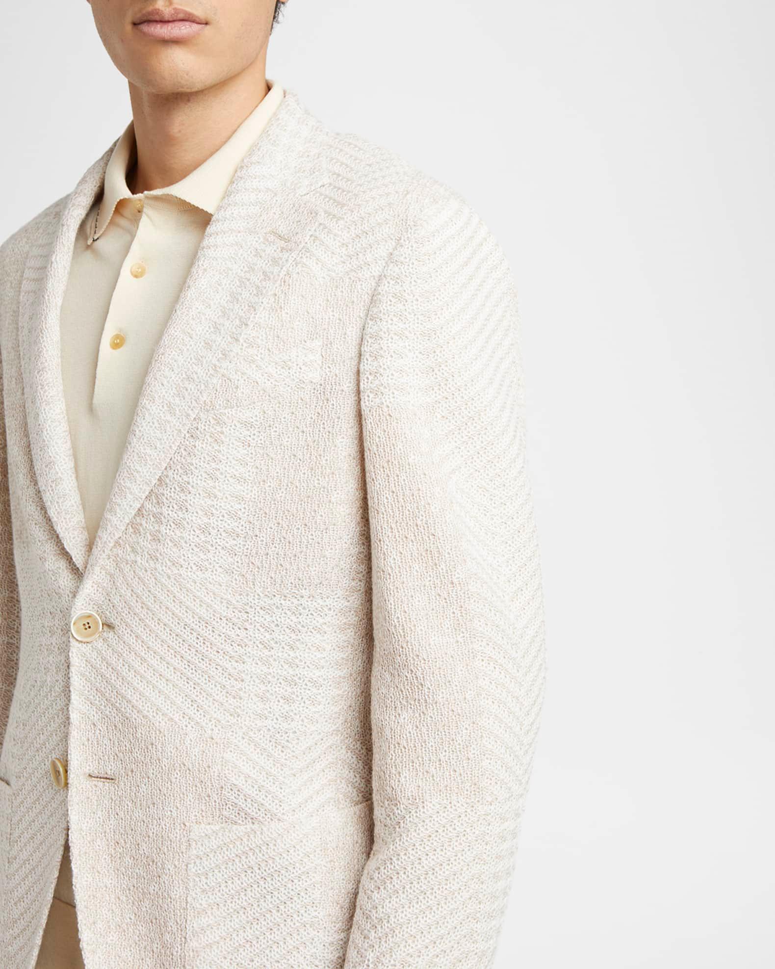 Men's Patchwork Knit Two-Button Sport Coat Product Image