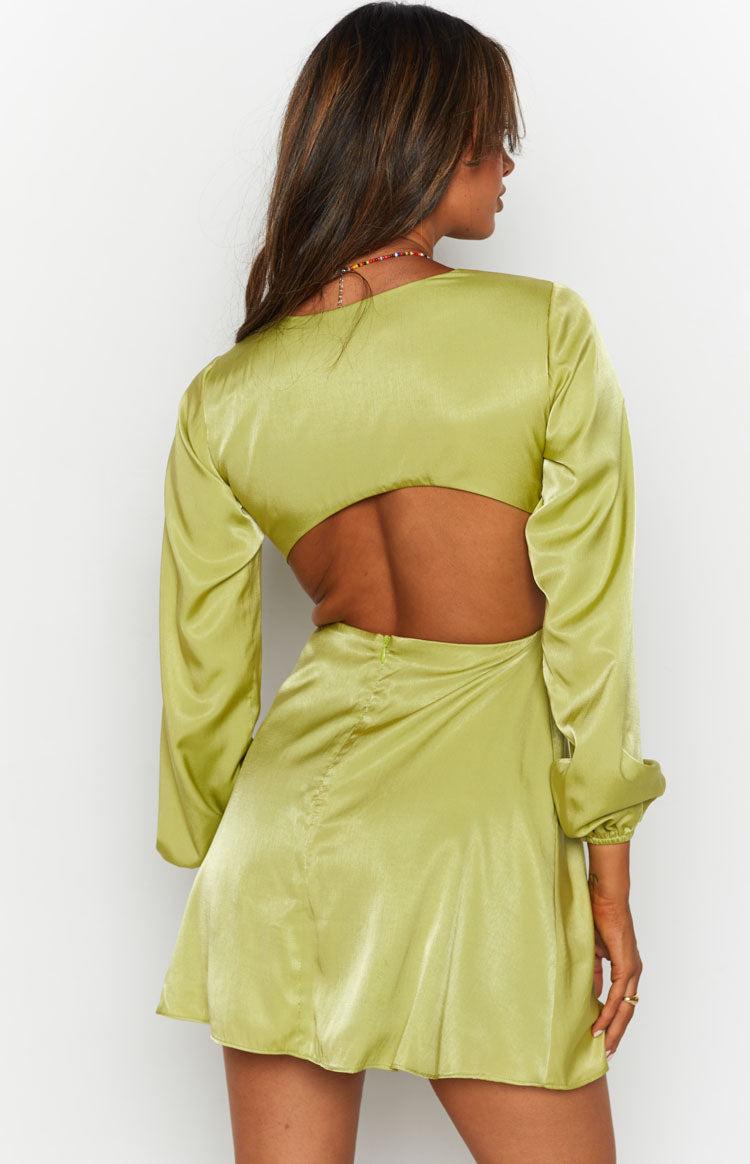 Mars Twist Mini Dress Green Product Image