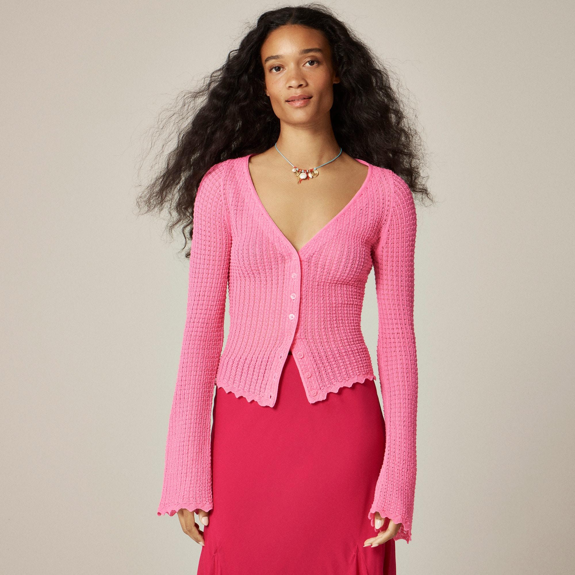 Scallop-trim cardigan top Product Image