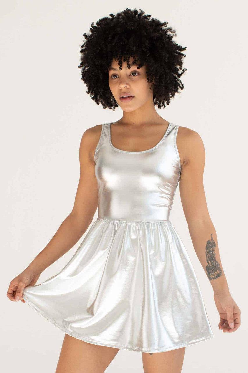Metallic Skater Dress Product Image