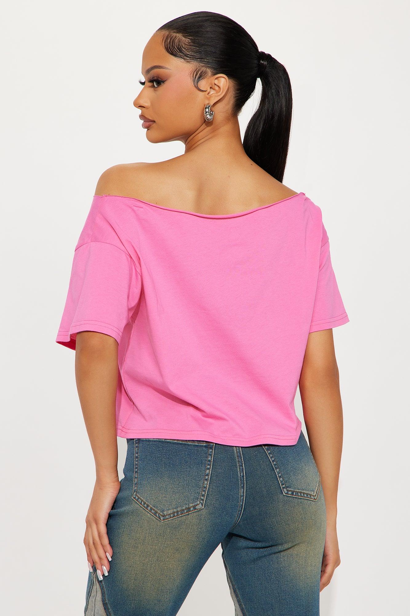 Jimi Hendrix Off Shoulder Top - Pink Product Image