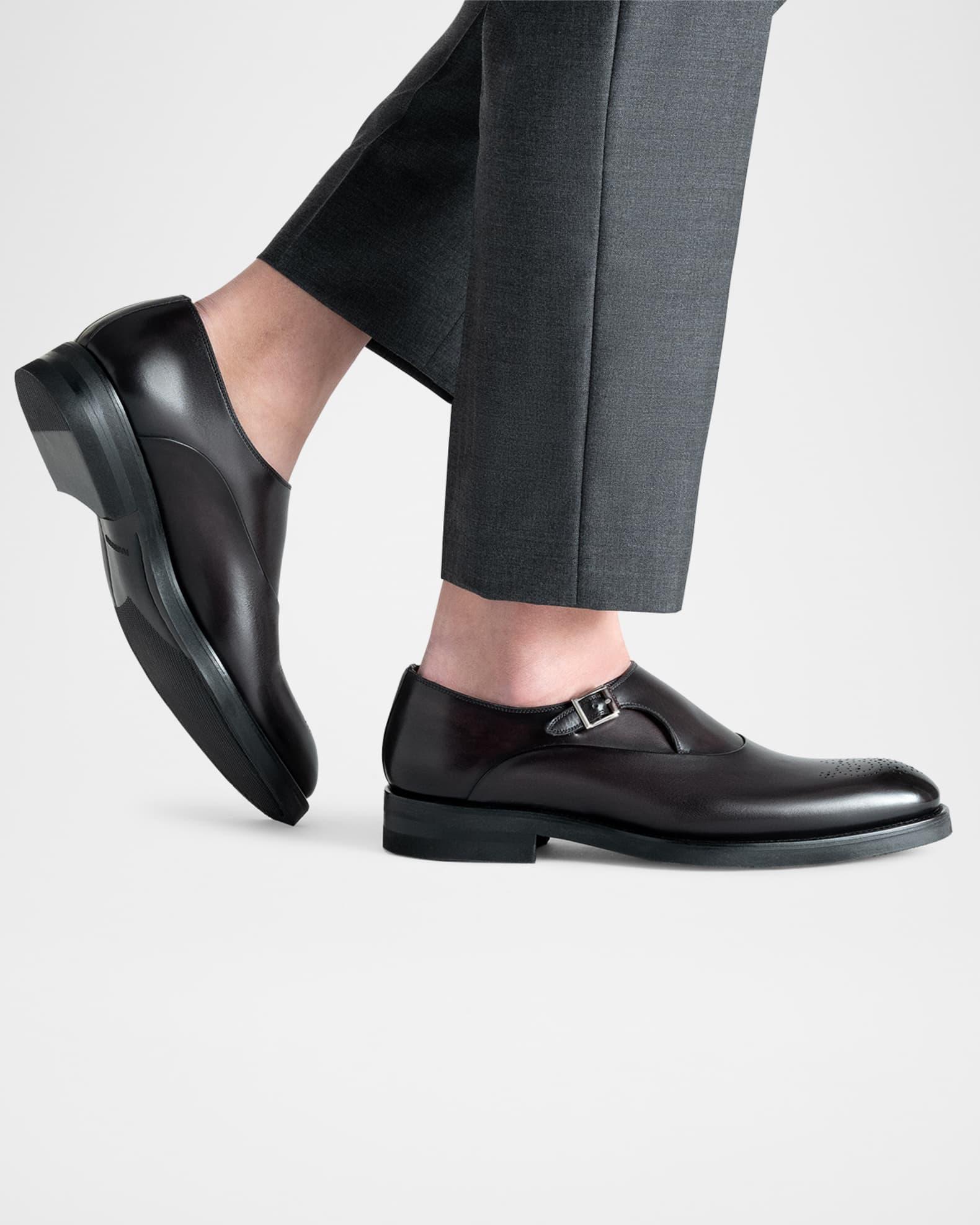 Men's Orlay Brogue Leather Monk Strap Loafers Product Image